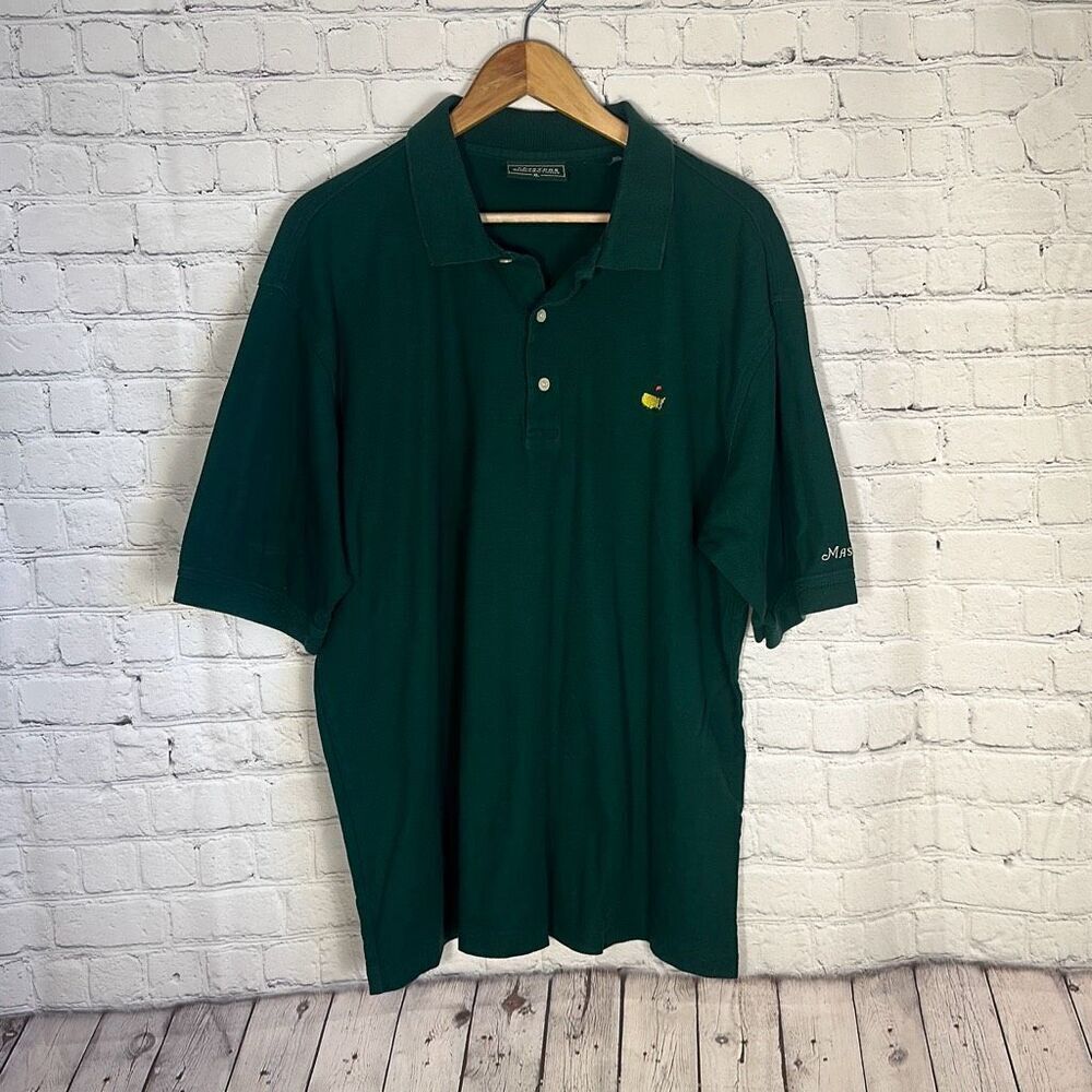 The Masters Golf Polo Shirt Green XL 100%‎ Cotton Short Sleeve